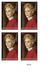 US Nancy Reagan NDC-LR Plate Block of 4 Stamp. Pre-Order Ships 18 July 2022. MNH