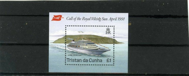TRISTAN DA CUNHA 1991 SHIPS/ROYAL VICING SUN S/S MNH