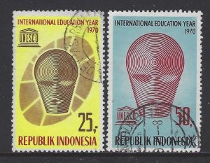 Indonesia, Scott #795-796; Intl Education Year, Used