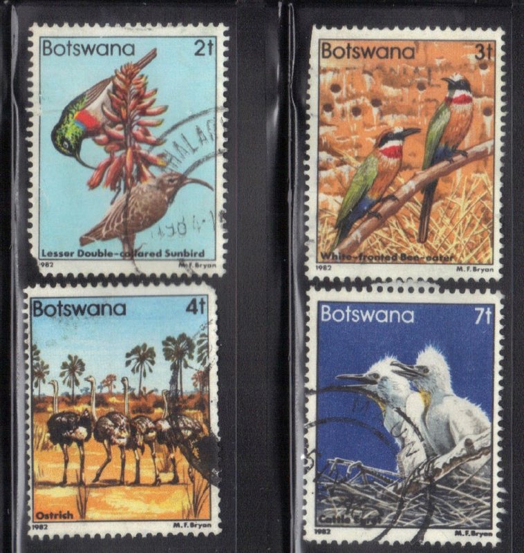 BOTSWANA SC# 304-06+09 **USED**   1982  BIRDS  SEE SCAN