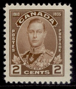 CANADA GVI SG358, 2c brown, LH MINT.