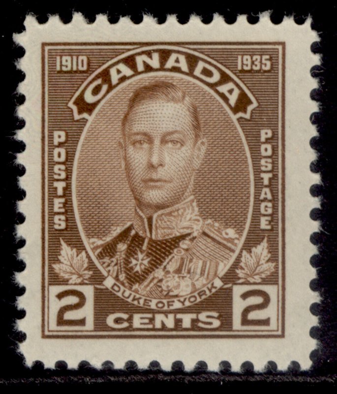 CANADA GVI SG358, 2c brown, LH MINT.