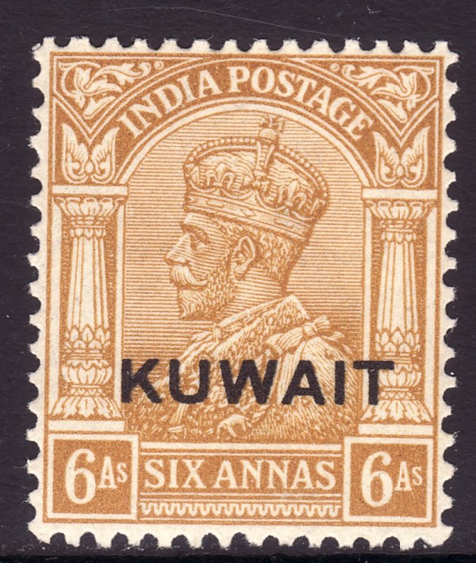 1937 British Kuwait KGV 6 Anna issue MNH Sc# 28 Wmk 196 CV $42.50