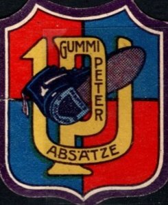 Vintage Germany Poster Stamp Peter Rubber Heels