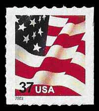 PCBstamps   US #3637 ATM Sgl 37c Flag, MNH, (61)
