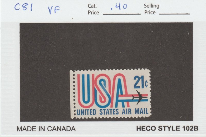 Scott# C81 1971 21c USA & Jet Issue VF MNH