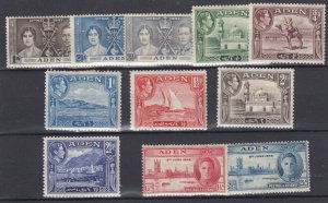 Aden KGVI 1937/46 Mint Collection Of 11 MH BP7698