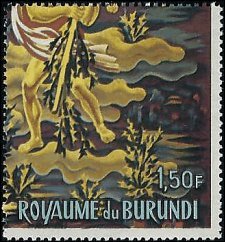 BURUNDI   # 157f MNH SINGLE FROM SOUVENIR SHEET (1)