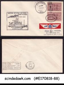 UNITED STATES USA - 1953 AIR MAIL ROUTE AM 82 CAMDEN to LOS ANGELES FFC