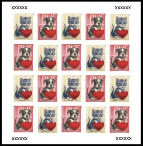 US Love Kitty Puppy NDC/Imperf Sheet of 20 stamps MNH 2023 Pre-Order