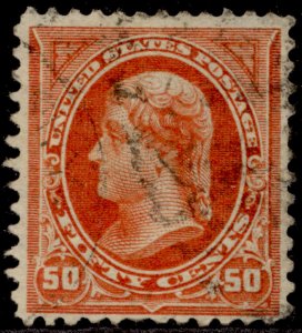 USA SCOTT 275, 50c orange, FINE USED. 