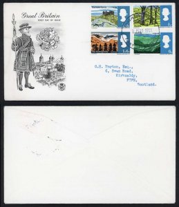 SG689-92 1966 Landscapes Set on illustrated First Day Cover