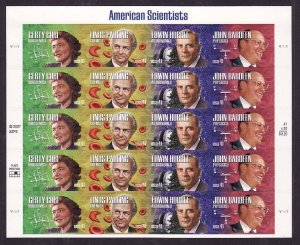 USA-Sc#4224-7- id12-unused NH sheet-American Scientists-Pauling-Hubble-2008-