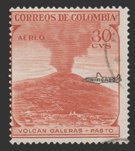 AIRMAIL STAMP FROM COLOMBIA 1959 SCOTT # C338 USED. # 8