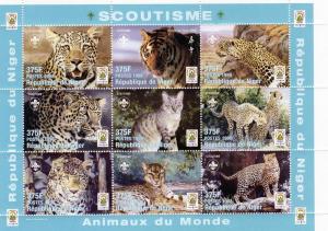 Niger 1998 Scouts/Rotary/Fauna 3 Sheetlets (9) +3 S/S Sc # 1003/7