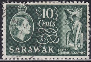 Sarawak 202  Kenyah Ceremonial Carving 1957
