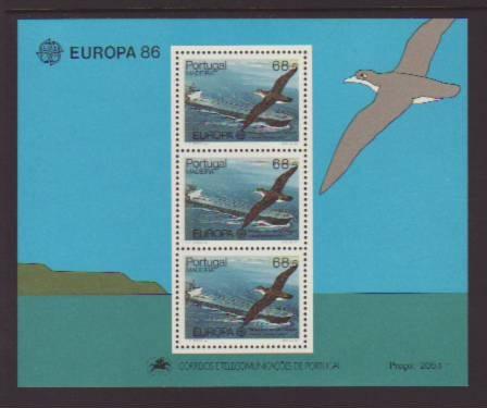 Madeira Birds 110a Souvenir Sheet MNH VF