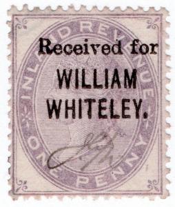 (I.B) QV Commercial Overprint : William Whiteley