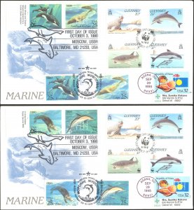 #2508-11 Sea Creatures Dual Joint Nakano FDC Set