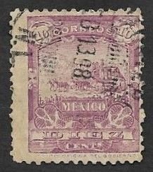 SMI) 1895 MEXICO, WAGON, POSTAL TRANSPORT, USED, SCT248