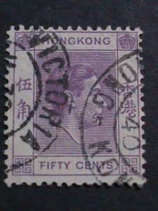 ​HONG KONG-1946 SC#162-76 YEARS OLD-KING GEORGE VI- USED-VF-FANCY CANCEL RARE