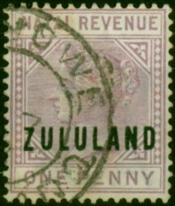 Zululand 1891 1d Dull Mauve SGF1 Good Used