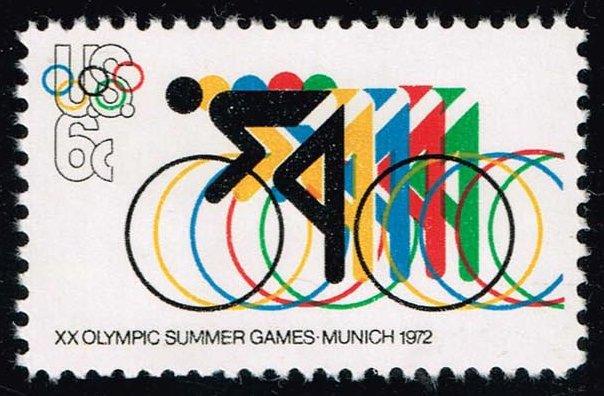 US #1460 Bicycling and Olympic Rings; Used (0.25)