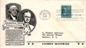 #810 James Monroe Prexie Presidential – Anderson Cachet Addressed to Anders...