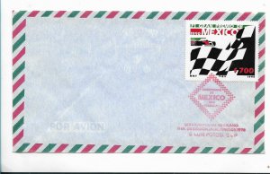 MEXICO 1990 FDC AUTO RACING  FORMULA 1 GRAND PRIZE FIRST DAY COVER