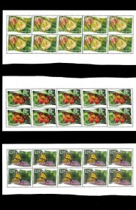 Wholesale Lot Butterflies. Tonga-Niuafo'ou 9 of 12 Values Perf. x 6 Cat.233.70