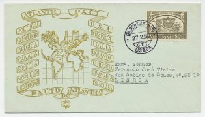 Cover / Postmark Portugal 1952 Atlantic Pact 