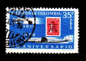 Colombia - #C347 Airmail Stamp & Plane   - Used