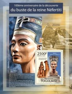 TOGO 2013 SHEET NEFERTITI BUST tg13309b