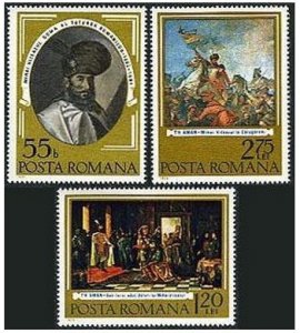 Romania 2571-2573, MNH. Michel 3277-3279. Michael the Brave, 1975. Paintings.