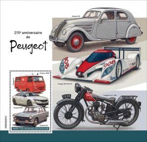 2026 01 - CENTRAL AFRICA - PEUGEOT 215TH  II  1V  complet set    MNH **