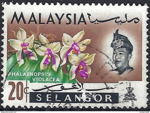 MALAYSIA SELANGOR 1965 20c Multicoloured SG142 Used