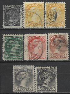 COLLECTION LOT 21606 CANADA 8 STAMPS 1870+ CV+$27