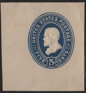 SC#U330 5¢ Grant Cut Square (1887) Unused