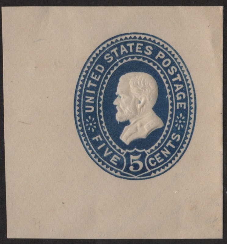 SC#U330 5¢ Grant Cut Square (1887) Unused