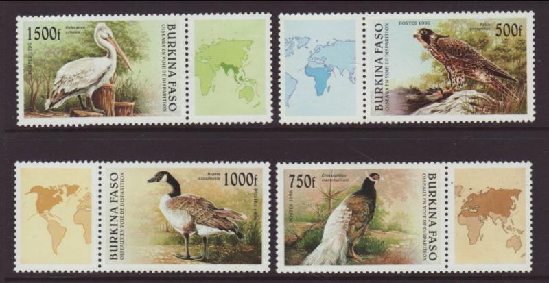 Burkina Faso 1087-1090 Birds MNH VF