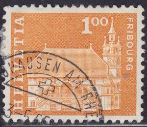 Switzerland 396 USED 1960 Fribourg Townhall