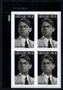 US #4526 Gregory Peck P# Block of 4; MNH (4.00)
