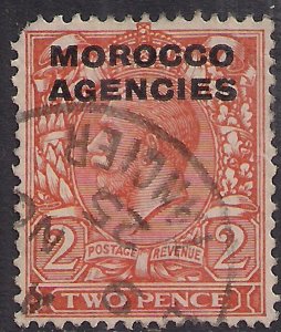 Morocco Agencies 1925 - 36 KGV 2d Orange used Ovpt on GB 2d SG 57 ( R739 )