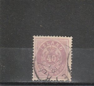Iceland  Scott#  18  Used  (1882 Numeral of Value)