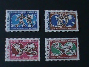 MAURITANIA-1970 SC#279-82  9TH WORLD JULES RIMET CUP SOCCER -MEXICO MNH -VF