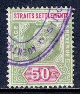 Straits Settlements - Scott #101 - Used - Revenue cancel