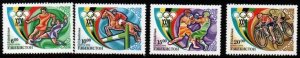 Uzbekistan 1996 MNH Stamps Scott 114-117 Sport Olympic Games Horses Cycling