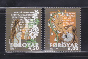Faroe Islands 387-388 Set MNH Bible Stories (B)