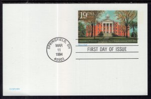 US UX165 Wittenberg University,Springfield,OH Postal Card U/A FDC