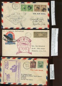 15 COVERS 1920-1940'S FIRST FLIGHT AIRMAIL WITH WIDE VARIETY OF USAGES